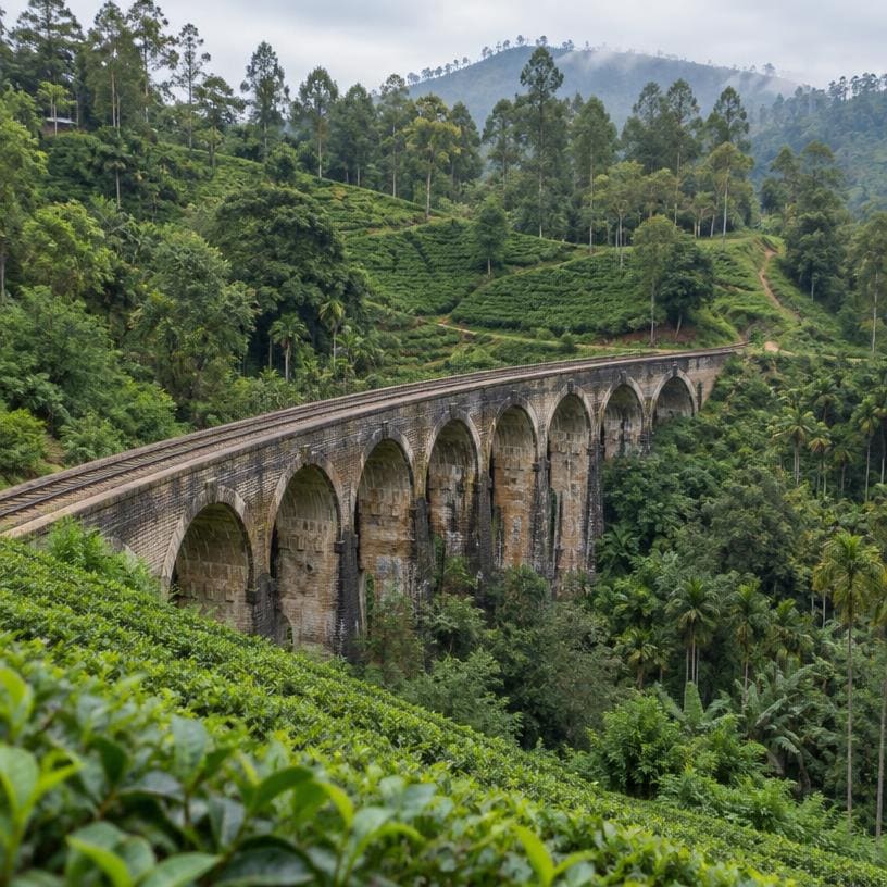 The Nine Arch Bridge in Sri Lanka's tea country